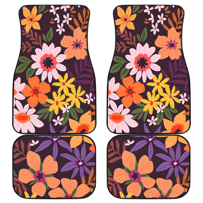 Colorful Flowers Car Floor Mats