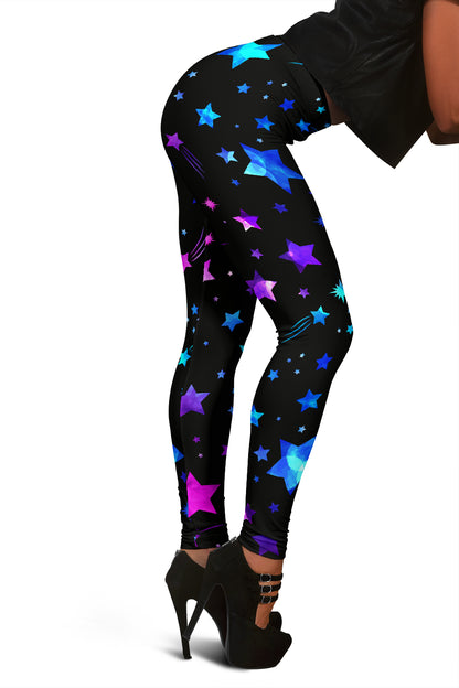 Pink & Blue Stars Leggings