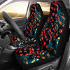 Orange Yellow Abstract Car Seat Covers