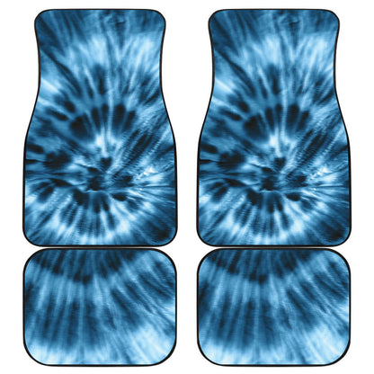 Blue Tie Dye Print Car Floor Mats