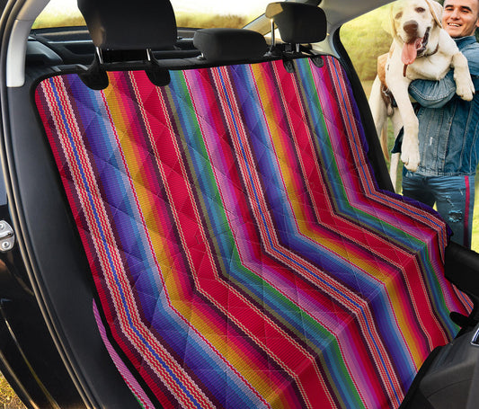 Colorful Rainbow Stripes Car Back Seat Pet Cover