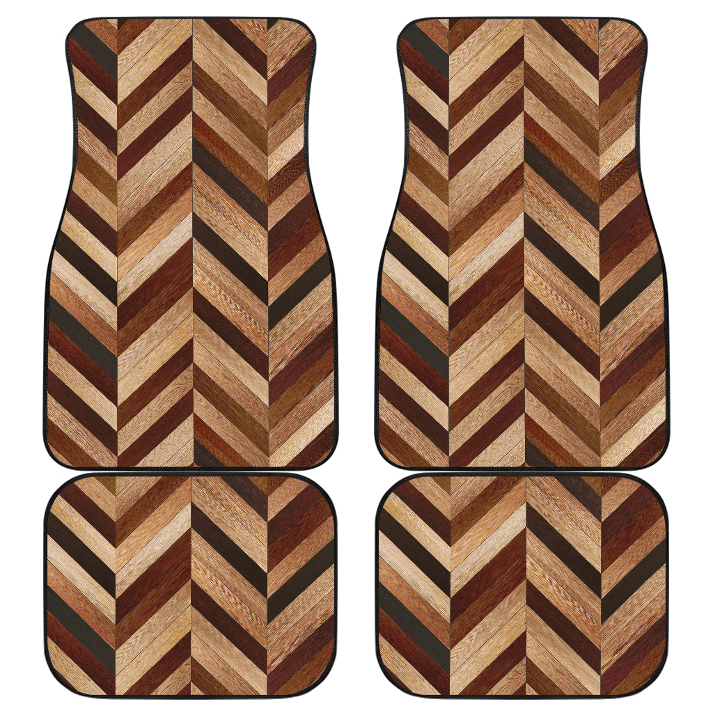 Brown Zig Zag Car Floor Mats
