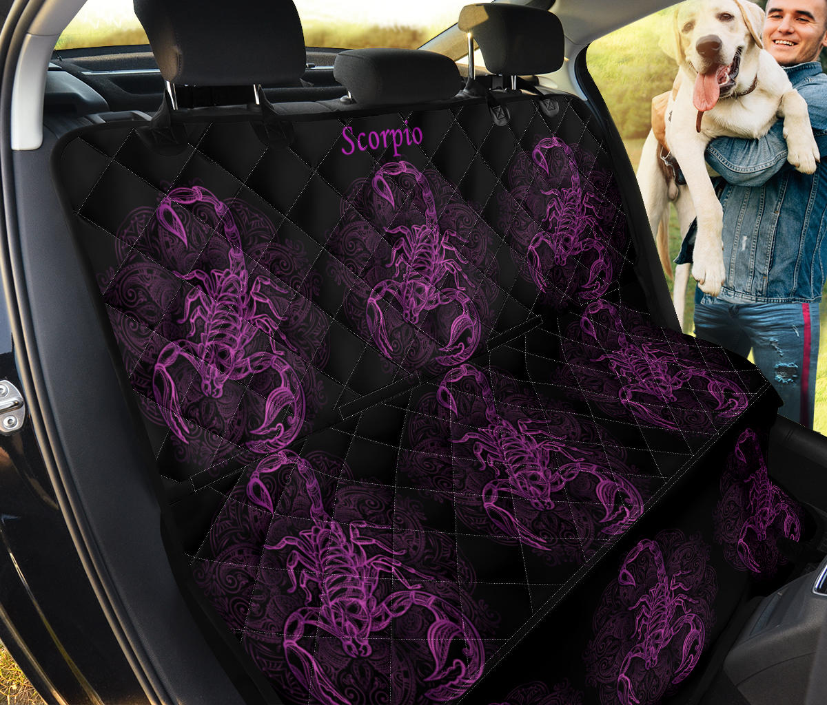 Purple Scorpio Car Backseat Pet Cover