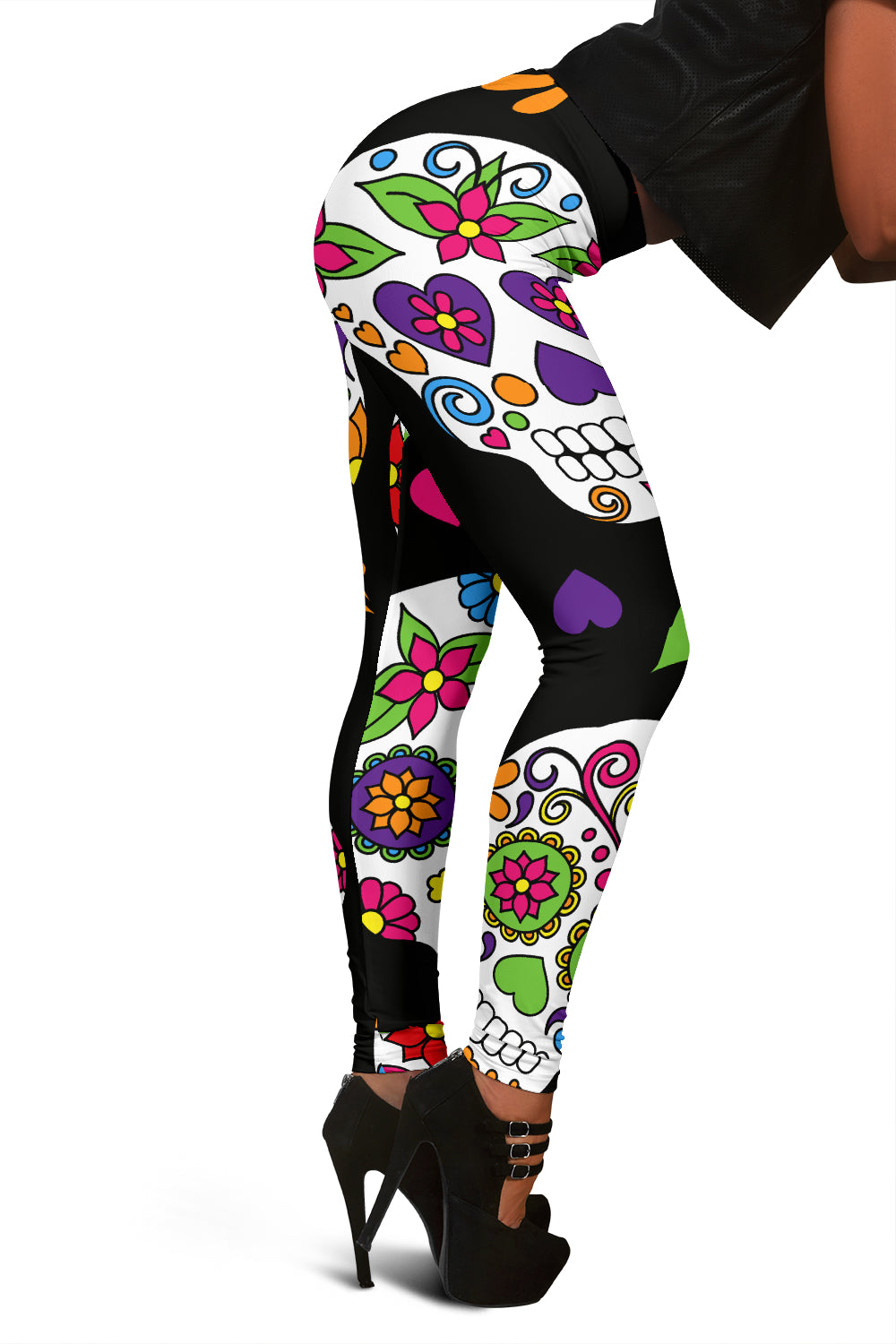Colorful Sugar Skulls leggings
