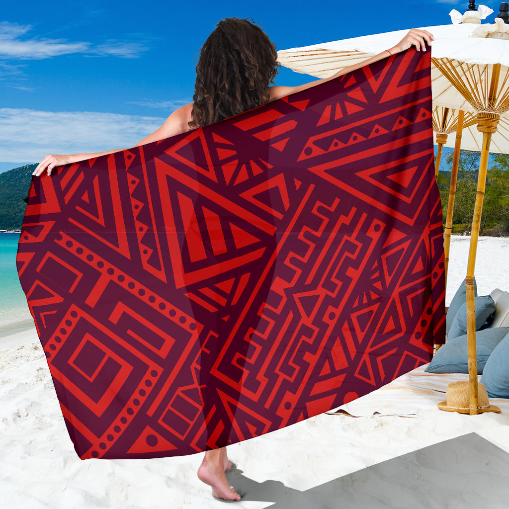 Red Tribal Polynesian Sarong