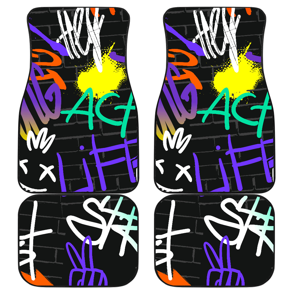 Colorful Graffiti Car Floor Mats