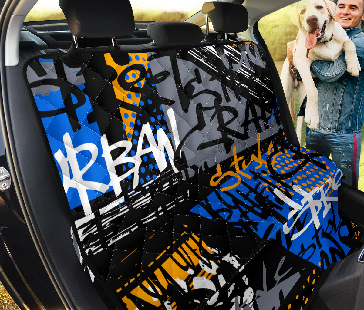Urban Graffiti Car Back Seat Pet Cover