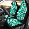 Light Green Teal Camouflage Car Seat Covers