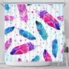 Pink & Purple Feathers Shower Curtain