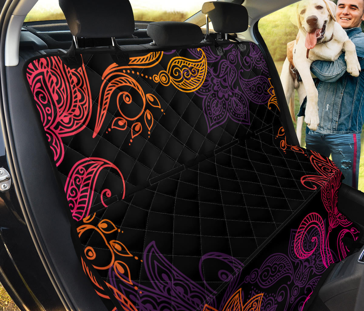 Floral Decor Car Back Seat Pet Cover