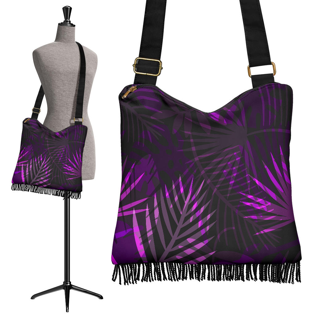 Purple Leaves Crossbody Bag