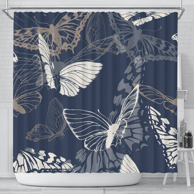 Abstract Butterflies Shower Curtain