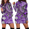 Purple Floral Flowers Womens Hoodie Dress