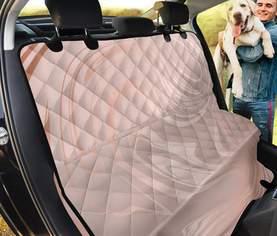 Beige Swirls Car Back Seat Pet Cover