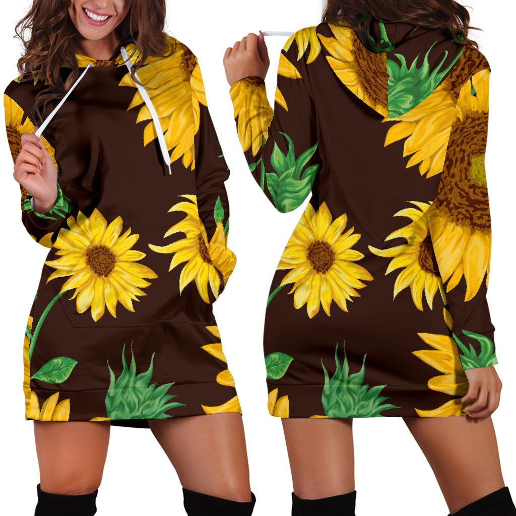 Sunflowers Womens Hoodie Dress