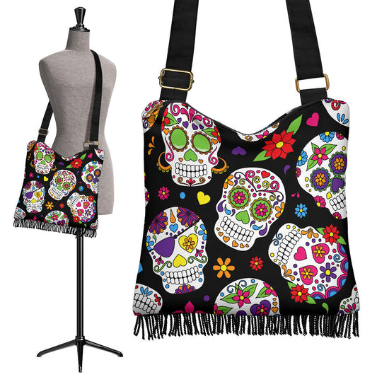 Colorful Sugar Skulls Crossbody Bag