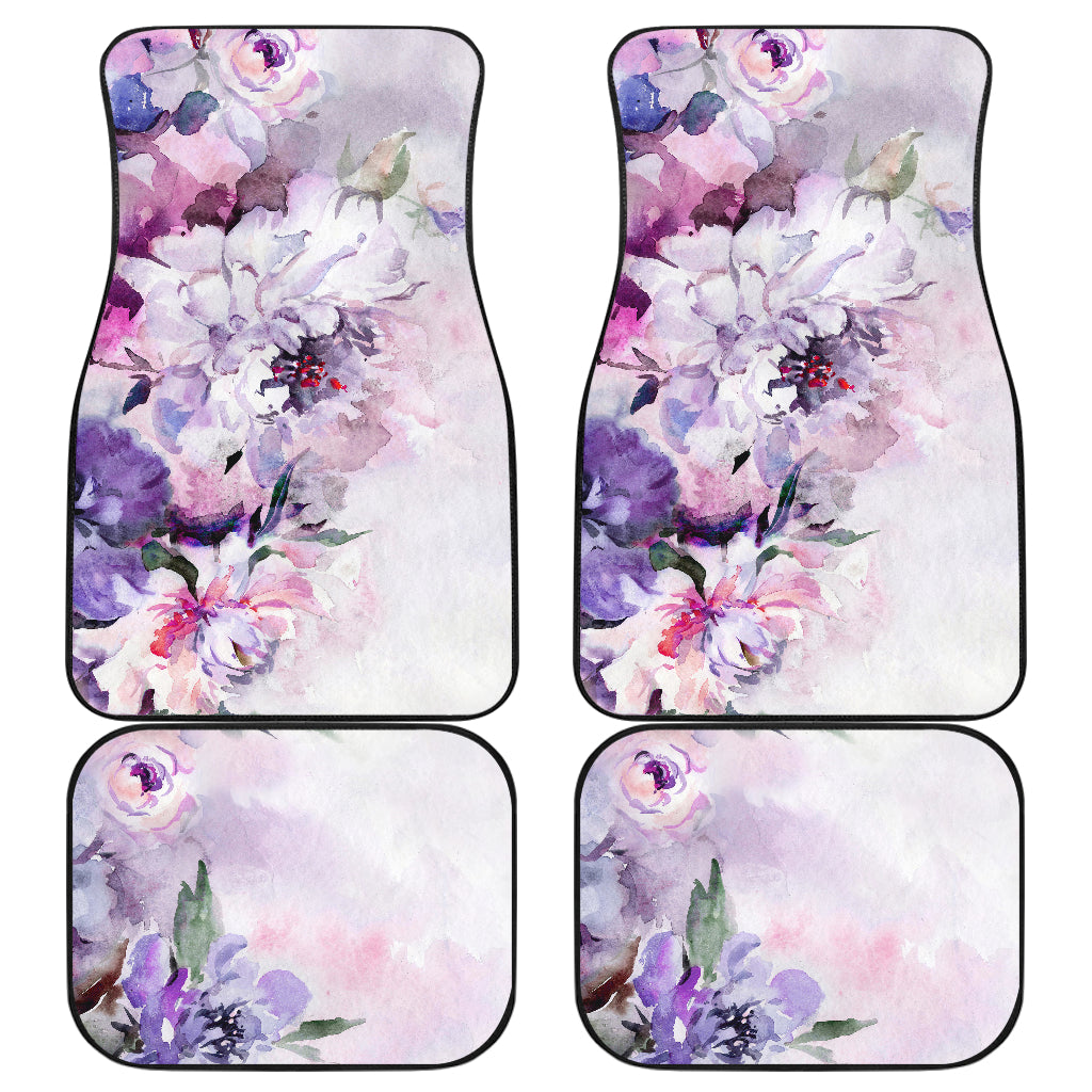 Blue Floral (3) Car Floor Mats