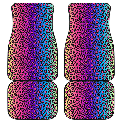 Colorful Leopart Print Car Floor Mats