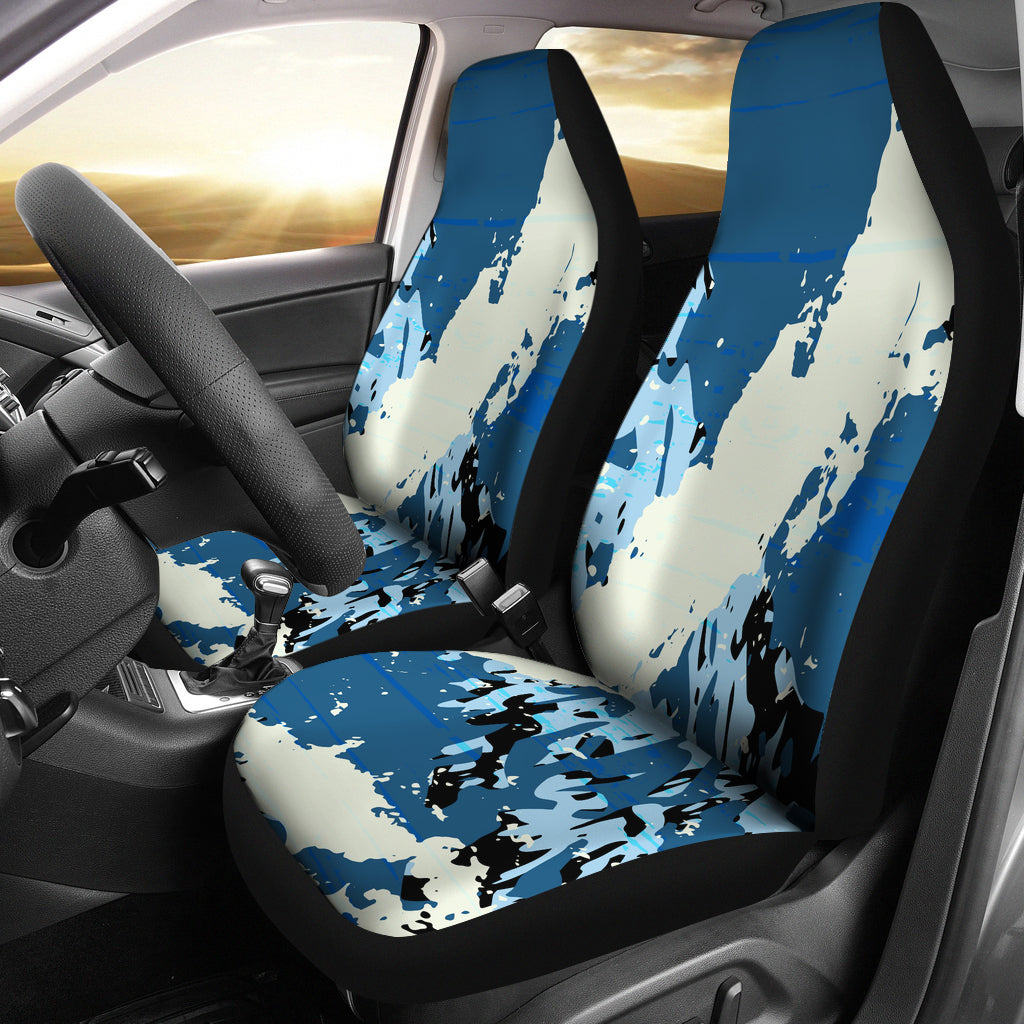 Blue Abstract (2) Car Seat Covers