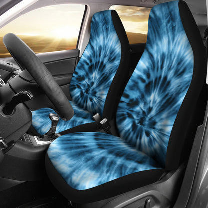 Blue Tie Dye Print Car Seat Covers