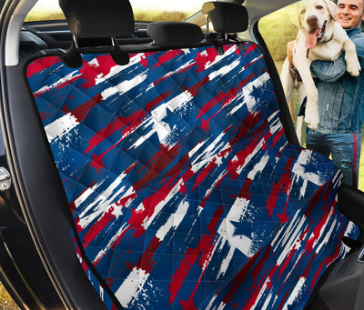 Abstract Red White & Blue Car Back Seat Pet Cover