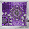 Purple Floral Mandalas Shower Curtain