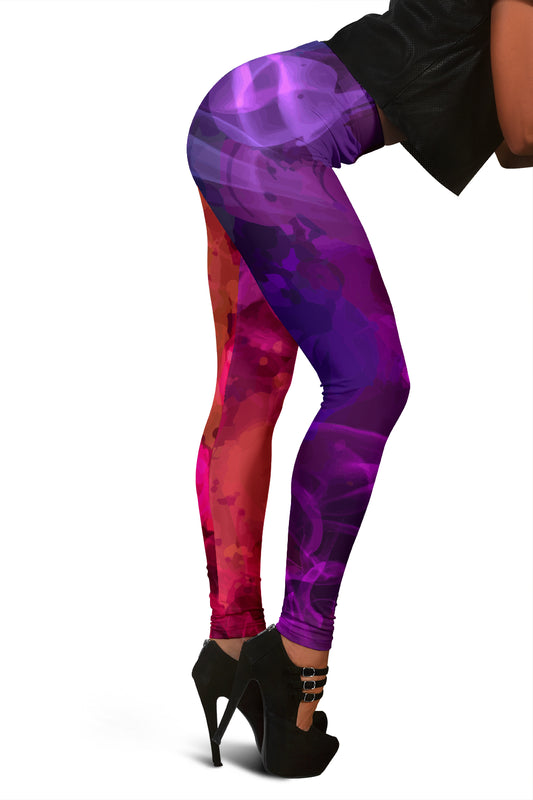 Purple & Red Smoke Leggings