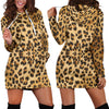 Cheetah Leopard Print Womens Hoodie Dress