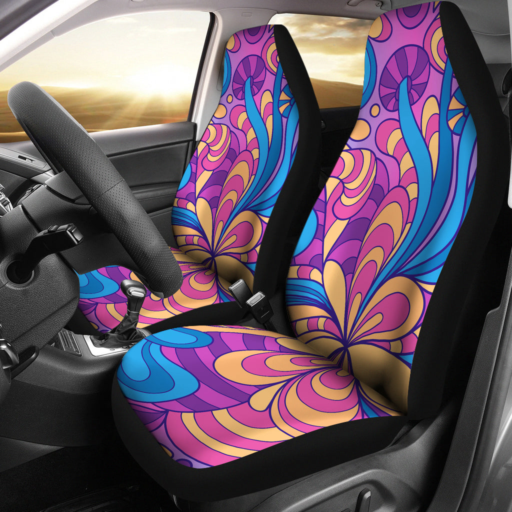 Colorful Psychedelic Decor Car Seat Covers