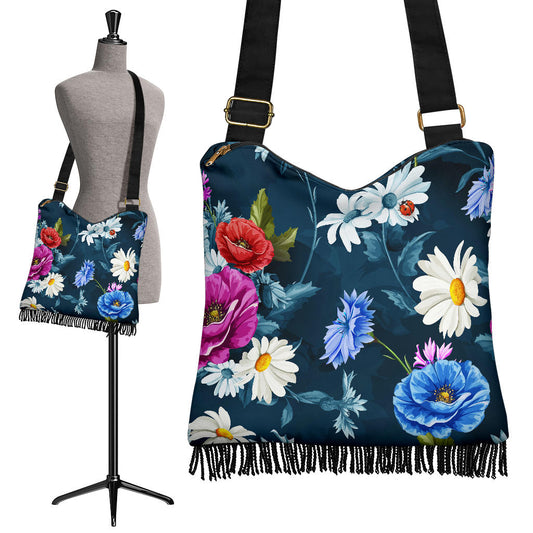 Colorful Flowers Crossbody Bag