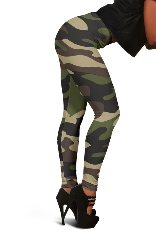 Green Camouflage Leggings