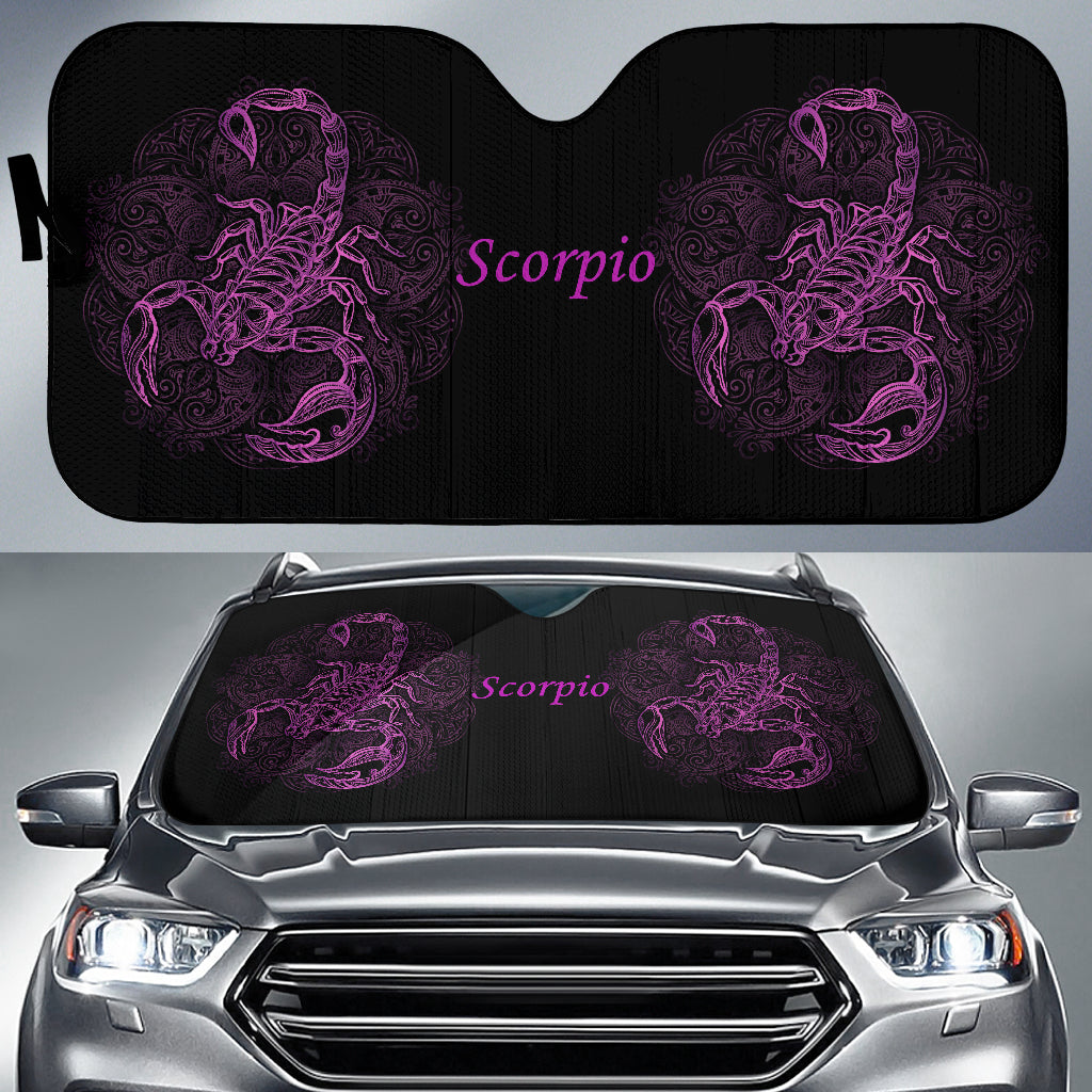 Purple Scorpio Car Sun Shades