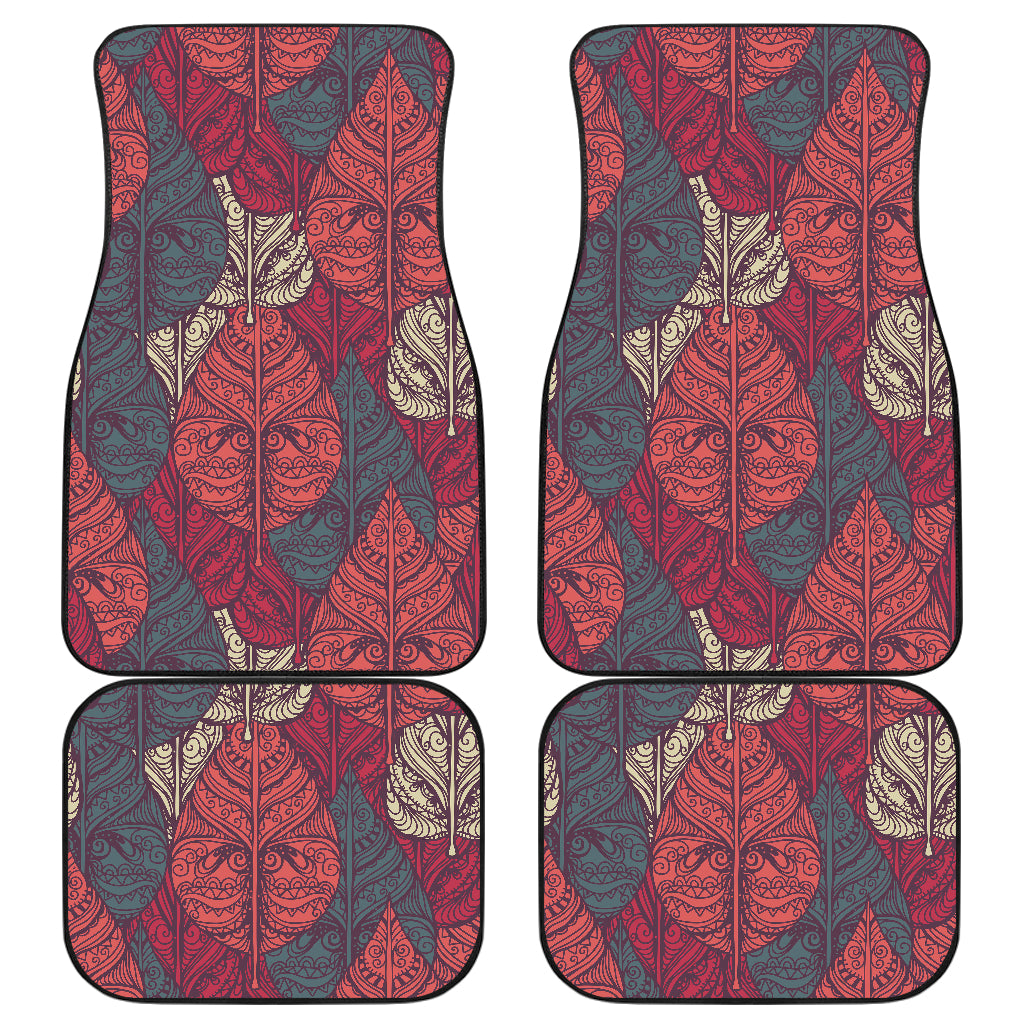 Tribal Leaves Car Floor Mats