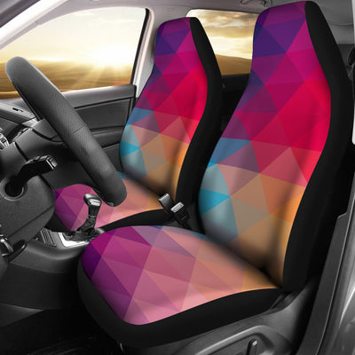 Colorful Abstract Triangles Car Seat Covers