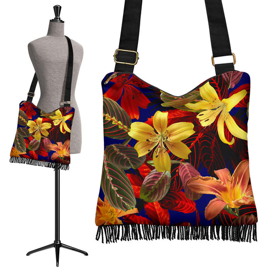 Colorful Flowers Crossbody Bag