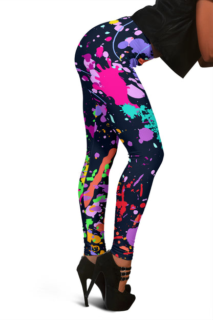 Colorful Paint Drip Leggings