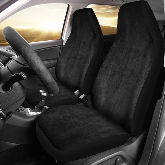 Dark Grey Grunge Car Seat Covers