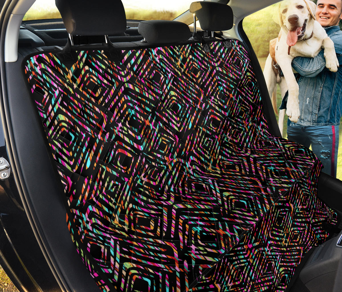 Colorful Abstract Car Back Seat Pet Cover