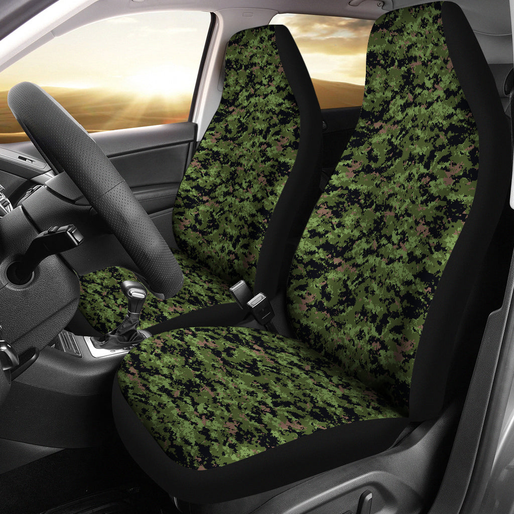 Army Green Digital Camouflage Car Seat Covers