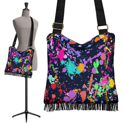 Colorful Paint Drip Abstract Art Crossbody Bag