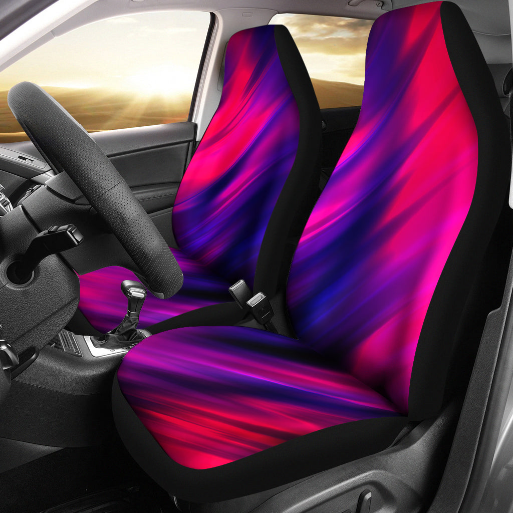 Blue & Red Abstract Color Blend Car Seat Covers