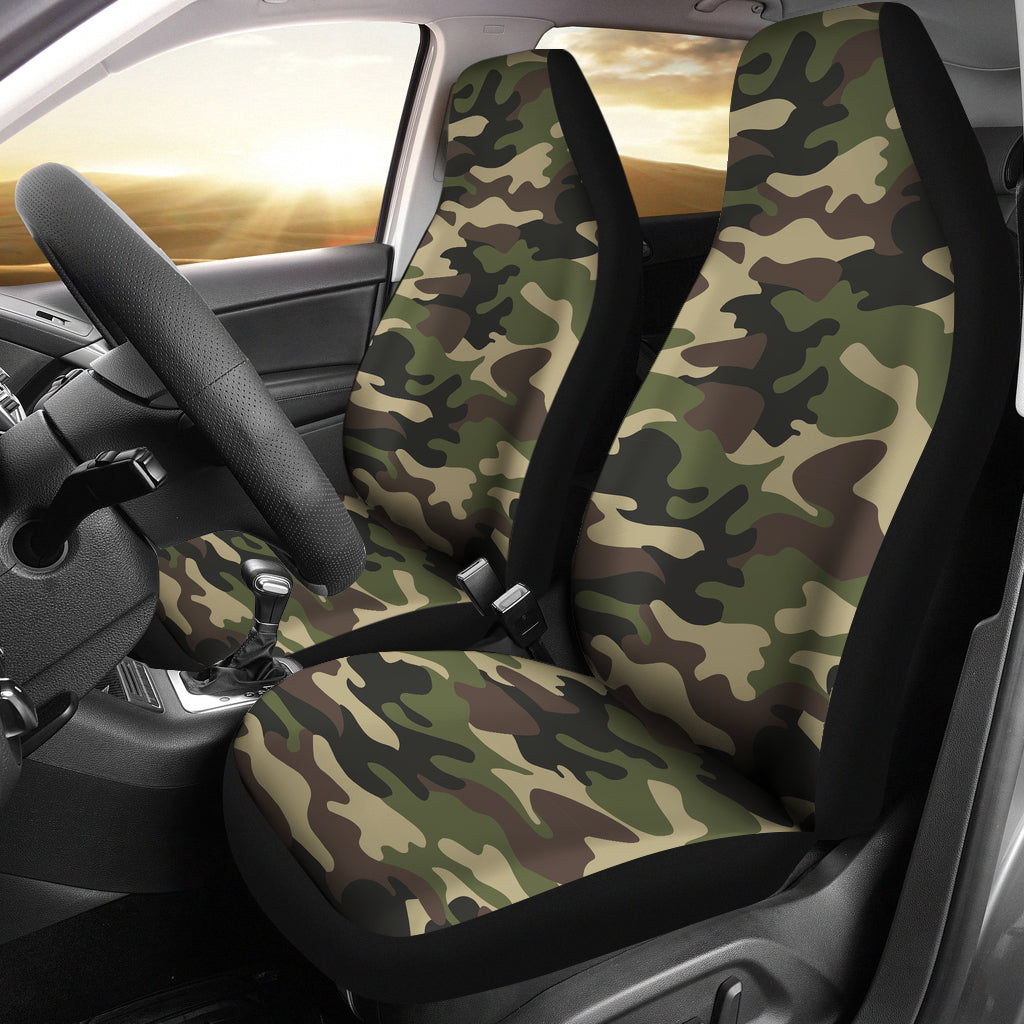 Army Green Camouflage Car Seat Covers