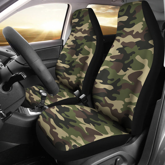 Army Green Camouflage Car Seat Covers