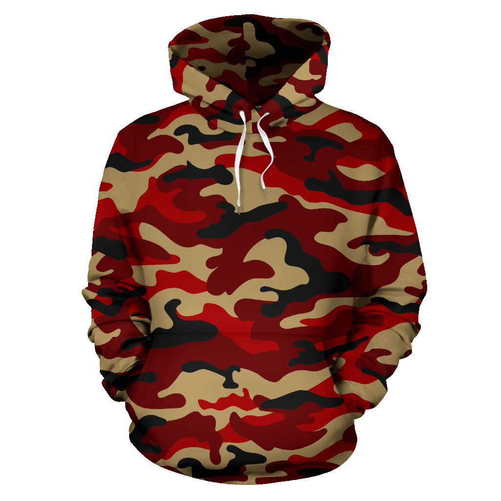 Red & Gold Camouflage Hoodie