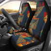 Orange Abstract Pattern Car Seat Covers