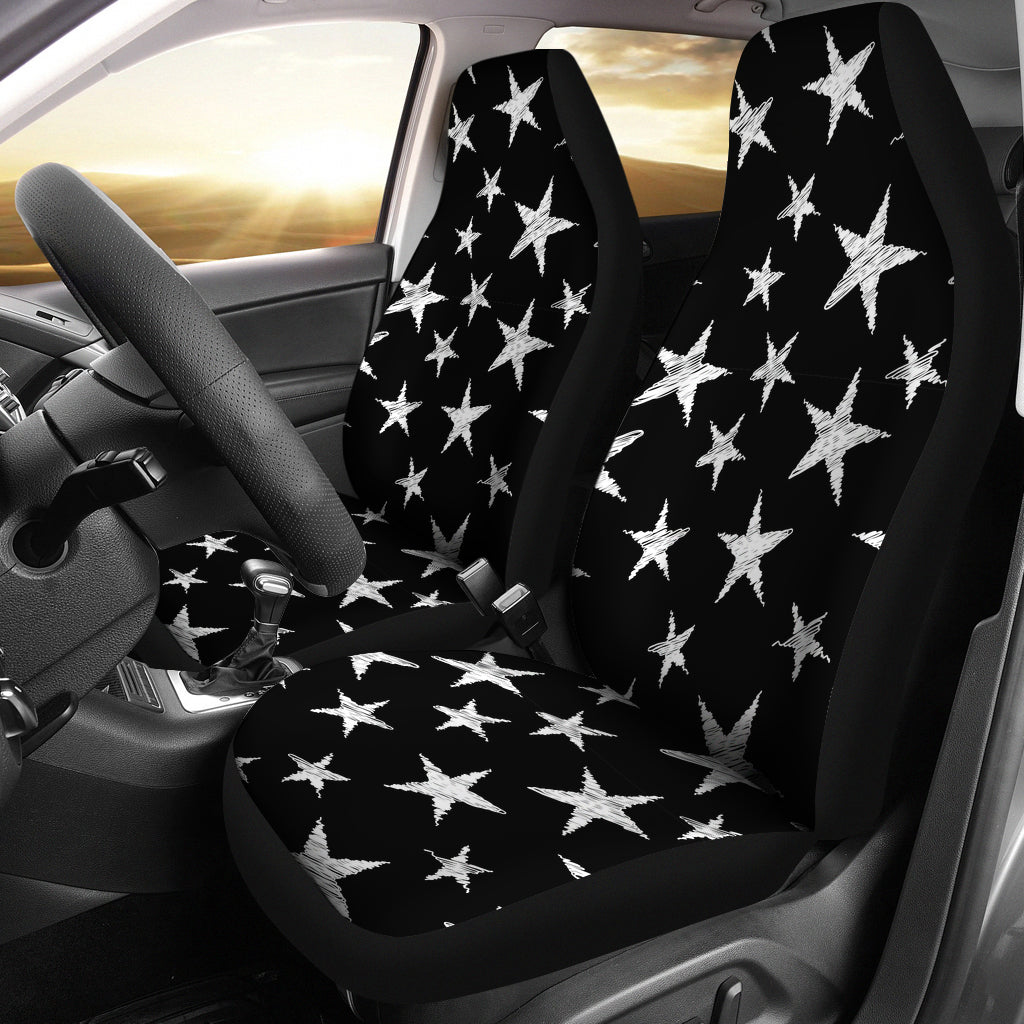 Black Stars Pattern Car Seat Covers
