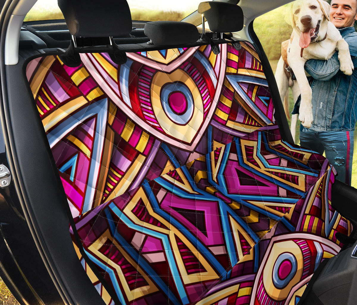 Colorful Tribal Pattern Car Back Seat Pet Cover