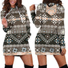 Brown Ethnic Womens Hoodie Dress