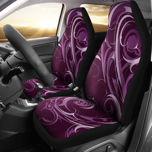 Purple Tribal Swirls Car Seat Covers