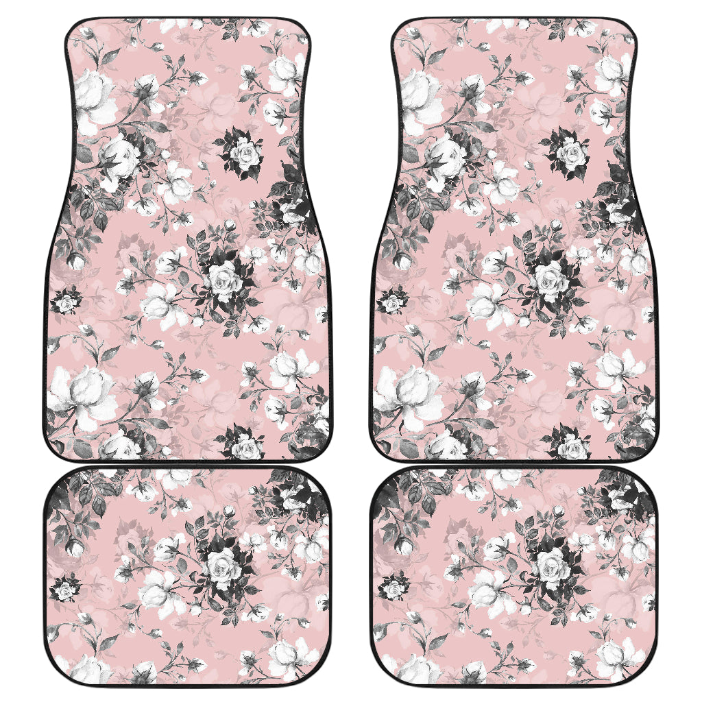 Pink Floral Car Floor Mats